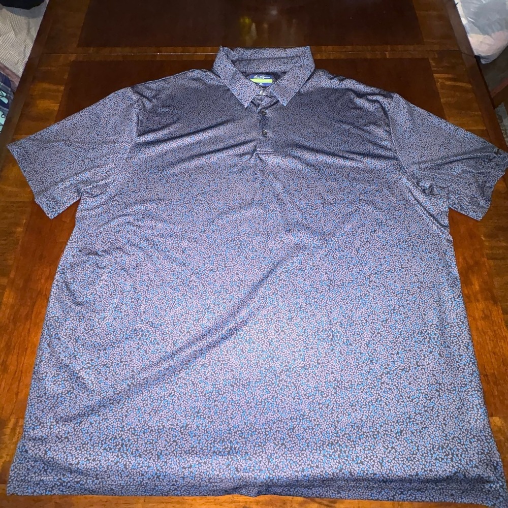 Ben Hogan‎ Performance Golf Polo Shirt 3XL Blue Black Athletic Casual